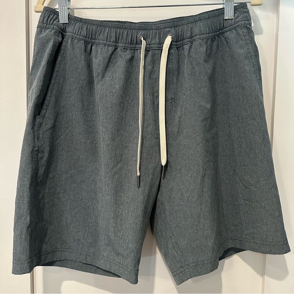 Fair Harbor swim trunks. One Short - green, medium, 8” inseam with liner